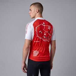 Karguii NEW Cycling Jersey Men Medium Short Sleeve Bike in Poland Tour Red